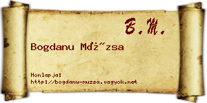 Bogdanu Múzsa névjegykártya